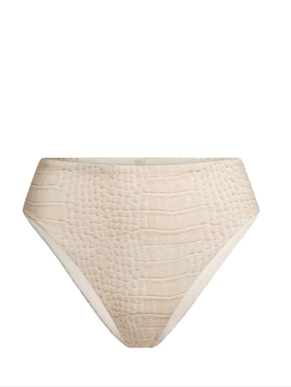 BB6. NWOT SKIMS HIGH WAISTED BIKINI BOTTOM ON EGEEY CROCODILE PRINT